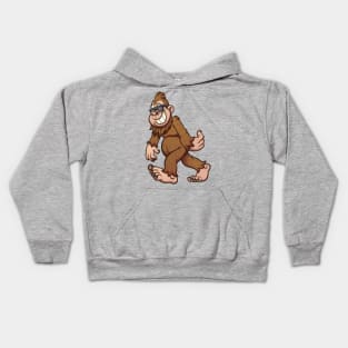 Bigfoot walking Kids Hoodie